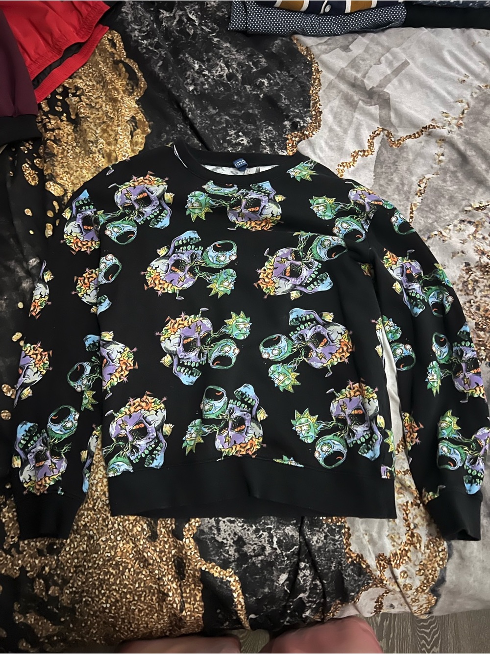 Black Graphic Rick & Morty Crewneck Sweatshirt by Divided